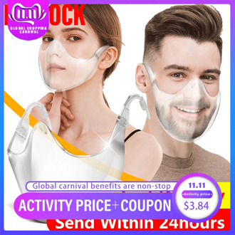 1/3/8pcs Transparent Face Shield Dust-proof Face Cover Safety Glasses Adult Outdoor Working Use Prevent Saliva Splash Face Mask