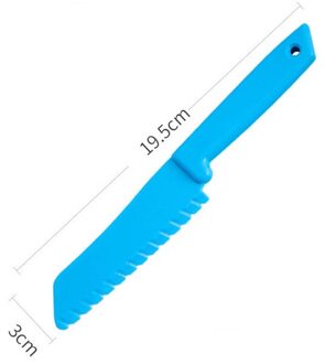 1/3 Pcs Kid Plastic Keukenmes Set Kinderen Veilig Koken Chef Nylon Messen Voor Fruit Brood Cake Salade Sla keukengerei blauw