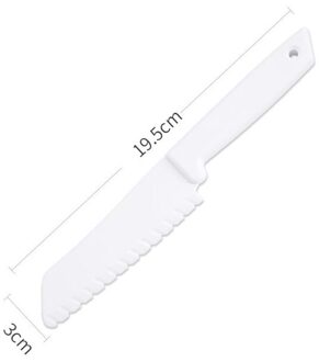 1/3 Pcs Kid Plastic Keukenmes Set Kinderen Veilig Koken Chef Nylon Messen Voor Fruit Brood Cake Salade Sla keukengerei wit