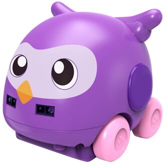 1:32 Cartoon Dier Hand Controle Inductie Track Rc Auto Voor Kinderen Gebaar Sensor Volgende Muziek Auto Speelgoed Voor Xmas Kerst Paars