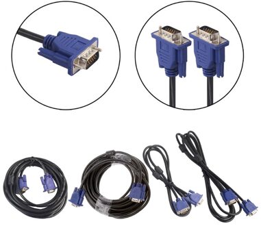 1.35M 3M 5M 10M 1080P Vga Hd 15 Pin Mannelijk Naar Verlengkabel Cord voor Pc Laptop Projector Hdtv Monitor