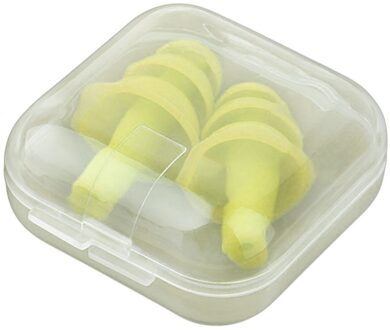 1/3Pairs 28*11Mmspiral Waterdichte Siliconen Veiligheid Oordopjes Anti Ruis Schuim Comfortabel Slapen Noise Oranje Reductie accessoire 1 paar- geel