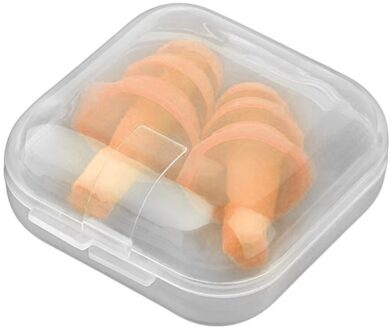 1/3Pairs 28*11Mmspiral Waterdichte Siliconen Veiligheid Oordopjes Anti Ruis Schuim Comfortabel Slapen Noise Oranje Reductie accessoire 1 paar- oranje