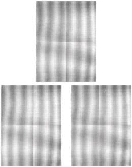 1/3Pcs 40*30Cm Bbq Grill Mesh Mat Herbruikbare Vel Slip Non-stick Barbecue Bakken wit