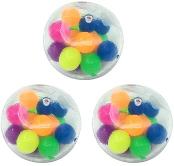 1/3Pcs Clear Stress Ballen Kleurrijke Bal Autisme Stemming Squeeze Relief Gezonde Speelgoed Funny Gadget Vent Kleverige Bal speelgoed Decoratie 3stk