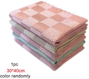 1/3Pcs Keuken Vodden Traceless Glas Vegen Handdoek Microfiber Schoonmaakdoekje Voor Vensterglas Auto Vloer Vodden Thuis schoonmaken Handdoek 1stk