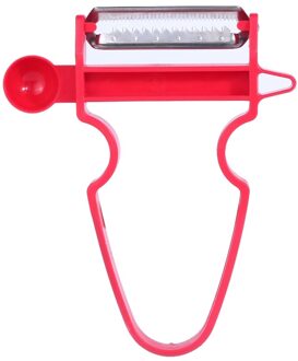 1/3Pcs Magic Trio Peeler Slicer Shredder Dunschiller Julienne Cutter Multi Rvs Blade Rasp Zesters Keuken Accessoires rood