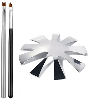 1/3Pcs Pro 9 Maten Makkelijk Franse Glimlach Cut Nail Cutter Amandel Vorm V Lijn Tips Atrimmercrylic Nail cutter Tool Kit Manicure Rand stijl A kits