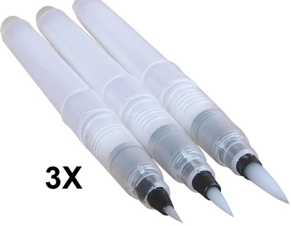 1/3Pcs Refillable Ink Color Pen Water Brush Painting Calligraphy Illustration Pen Office Stationery UND Sale