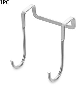 1/3Pcs Rvs Gratis Ponsen Haak Dubbele Haak S-type Kast Deur Zonder Trace Deur Hanger hanger Deur Terug Jas Haak 1stk