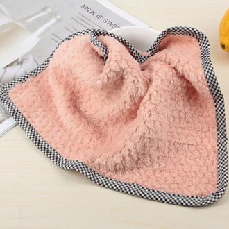 1/3Pcs Zachte Absorberende Schotel Handdoeken Washandjes Sneldrogend Schotel Rags Herbruikbare Vaatdoek Thuis Keuken Poetsdoeken huid roze / 3stk