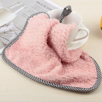 1/3Pcs Zachte Absorberende Schotel Handdoeken Washandjes Sneldrogend Schotel Rags Herbruikbare Vaatdoek Thuis Keuken Poetsdoeken roze / 1stk