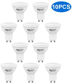 1/4/10Pcs Led Lamp Koel Wit 5W Led Gu10 Lamp 50W halogeen GU10 Lamp Energiebesparende Eenvoudig Te Installeren Gloeilamp 10stk