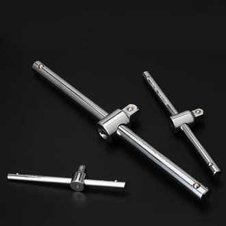 1/4" 3/8" 1/2" Drive Socket Wrench Extension Sliding Bar T-handle Socket Extension Connection For Ratchet Driver Auto Repair