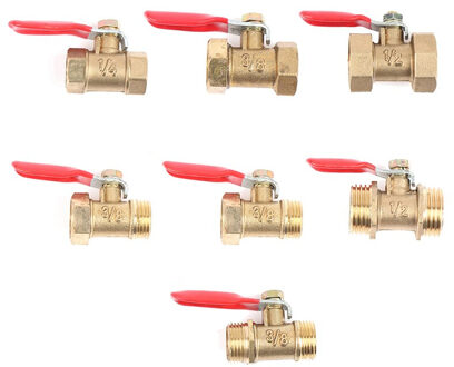 1/4 ''3/8'' 1/2 ''Messing Kogelkraan Bsp Schroefdraad Air Water Olie Flow Control Sanitair Montage 1Pcs 5