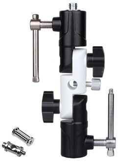 1/4 "-3/8" Schroef U Type Flash Shoe Swivel Umbrella Holder Light Stand Conversie Schroef Adapters Beugel Dslr camera Accessoire