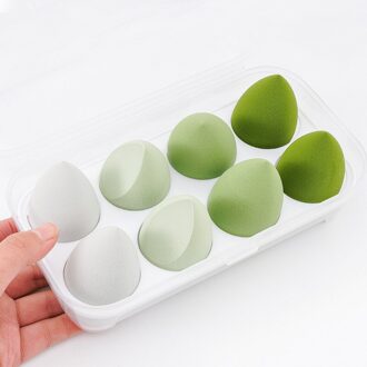 1/4/8Pcs Schoonheid Ei Set Kalebas Water Puff Make Ei Kussen Cosmestic Spons Bladerdeeg beauty Tool Set groen-8stk