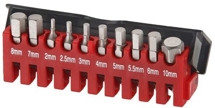 1/4" Bit set Inbus 10 delig 21011
