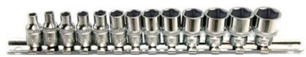 1/4" Doppenset 6-kant 13 delig 21335