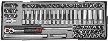 1/4" Doppenset 74 delig T274215