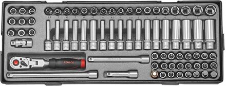 1/4" Doppenset 74 delig T274218