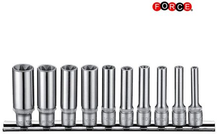 1/4" Doppenset Torx lang 10 delig 21016D