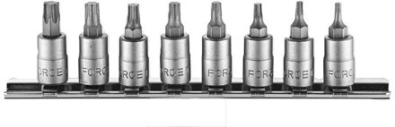 1/4" Doppenset Torx met gat 8 delig 20812T