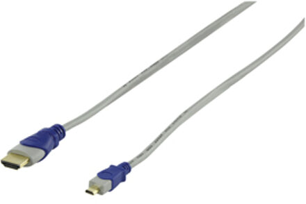 1.4 High Speed HDMI naar Micro HDMI kabel - 1.5 m - Blauw/Grijs