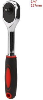 1/4 "High Torque Ratelsleutel Vierkante Kop Moersleutels Voor Socket 24 Tanden Cr-V Quick Release Sleutel Een type Handgereedschap