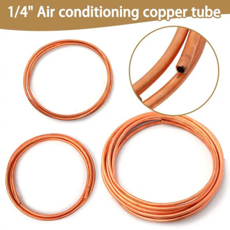 1/4 Inch Red Copper coil 1/2/3/4/5/7/10/20m R410A Air Conditioning Soft Brass Copper Tube Pipe Coil 99.9% T2 Copper DIY Cooling