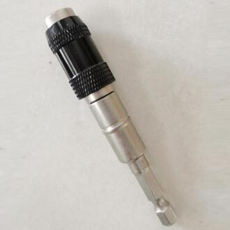 1/4 "Magnetische Schroef Boor Tip Boor Schroef Tool Quick Change Vergrendeling Bit Houder Drive Gids Boor Extensions Pivot boor Zilver