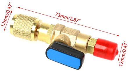 1/4 "Male Naar 1/4" Vrouwelijke Sae Rechte Kogelkraan Ac Opladen Voor R22 Koelmiddel 964B