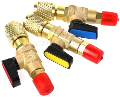 1/4 "Male Naar 1/4" Vrouwelijke Sae Rechte Kogelkraan Ac Opladen Voor R22 Koelmiddel