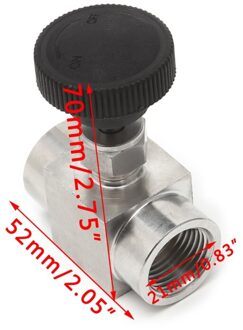 1/4 "Naaldventiel Vrouw Discussie 304 Rvs Flow Control Uitgeschakeld 915 Psi Hardware