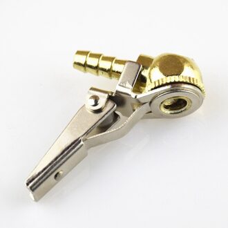 1/4 "Npt Tire Air Chuck Inflator Gauge Messing Bal Auto Tire Inflator Met Clip Voor Auto Band Reparatie gereedschap TCC01 gouden