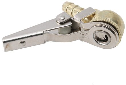 1/4 "Npt Tire Air Chuck Inflator Gauge Messing Bal Auto Tire Inflator Met Clip Voor Auto Band Reparatie Tools clip-On Air Chuck Band gouden