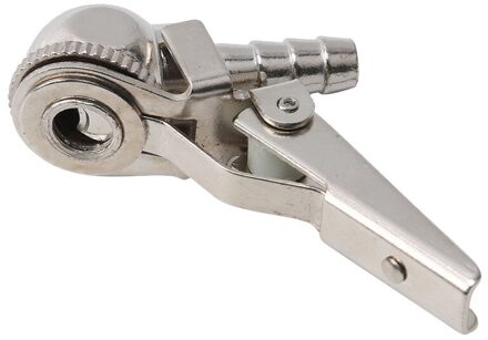 1/4 "Npt Tire Air Chuck Inflator Gauge Messing Bal Auto Tire Inflator Met Clip Voor Auto Band Reparatie Tools clip-On Air Chuck Band sliver