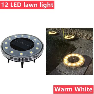 1-4 Pack 12 Led Solar Tuin Verlichting Outdoor Solar Powered Lamp Lantaarn IP65 Landschap Verlichting Voor Pathway Patio yard Gazon Decor warm licht / 2 stk