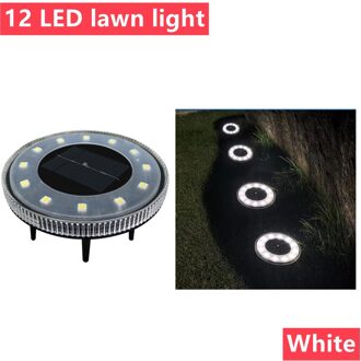1-4 Pack 12 Led Solar Tuin Verlichting Outdoor Solar Powered Lamp Lantaarn IP65 Landschap Verlichting Voor Pathway Patio yard Gazon Decor wit licht / 2 stk