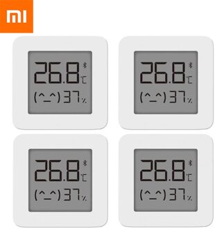 1-4 Pcs Xiaomi Mijia Thermometer 2 Bluetooth-Compatibel Smart Home Temperatuur Vochtigheid Sensor Met Lcd-scherm Digitale vocht 4 stk
