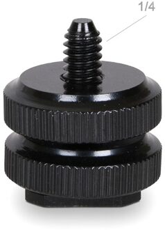 1/4 "Single/Double Layer 3/8" Double Layer Metalen Shoe Houder Schroef Gat Naar Flash Shoe stand Adapter Voor Camera