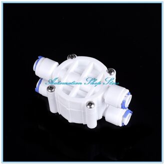 1/4 "slang quick connection Auto Uitgeschakeld 4 Way Valve Quick Fitting Connectie Aquarium RO Water Filter Omgekeerde Osmose Systeem