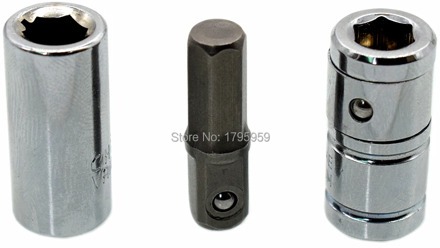 1/4" Square Drive to 1/4" Hex Shank Socket Bits Converter Quick Release Screwdriver Holder Impact Socket Conversion Adapter Tool