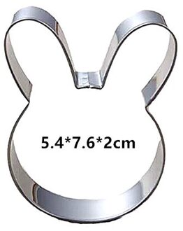 1/4 Stuks Easter Bunny Patroon Plastic Bakvorm Keuken Biscuit Cookie Cutter Pastry Plunger 3D Sterven Fondant Cake decorating Tool 1stk konijn hoofd