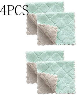 1/4 Stuks Microfiber Keuken Handdoek Absorberende Vaatdoek Non-stick Olie Wassen Keuken Vod Huishoudelijke Servies Reinigen vegen Gereedschap A 4stk