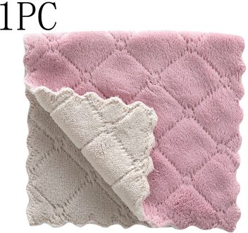 1/4 Stuks Microfiber Keuken Handdoek Absorberende Vaatdoek Non-stick Olie Wassen Keuken Vod Huishoudelijke Servies Reinigen vegen Gereedschap D 1stk