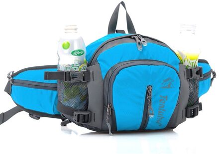 1 = 4 Zakken Waterdichte Grappige Verpakking Nice multifunctionele Nylon Taille Reizen Schouder blauw