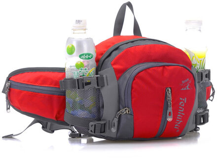 1 = 4 Zakken Waterdichte Grappige Verpakking Nice multifunctionele Nylon Taille Reizen Schouder rood