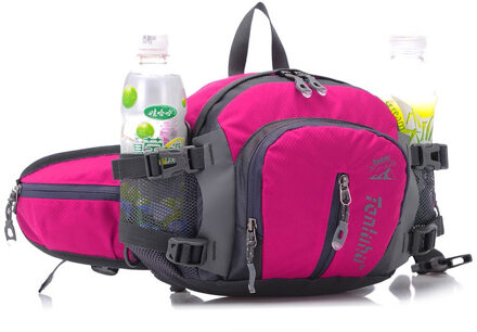 1 = 4 Zakken Waterdichte Grappige Verpakking Nice multifunctionele Nylon Taille Reizen Schouder roos roze