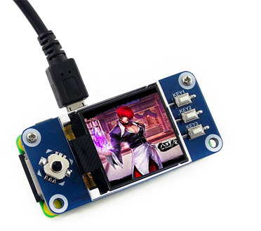 1.44 inch LCD Display Hat for Raspberry Pi 4B/3B+/3B/Zero 128x128 Pixels SPI Interface 3.3V LED Backlight Screen